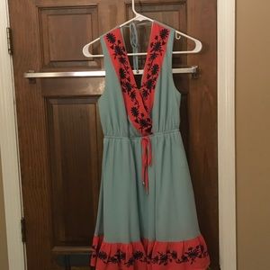 Mint-color sun dress